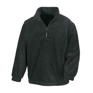 Result Adults Unisex Polartherm Zip Neck Fleece / Black